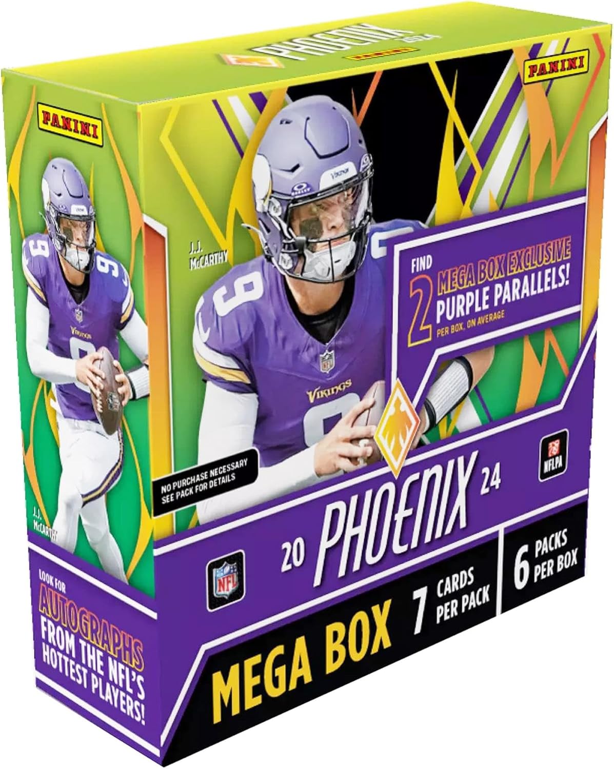 2024-25 Panini Phoenix NFL Football Mega Box – Retail Exclusive, 42 Cards, Color Blast Parallels, Rookie Cards, Official Trading Cards