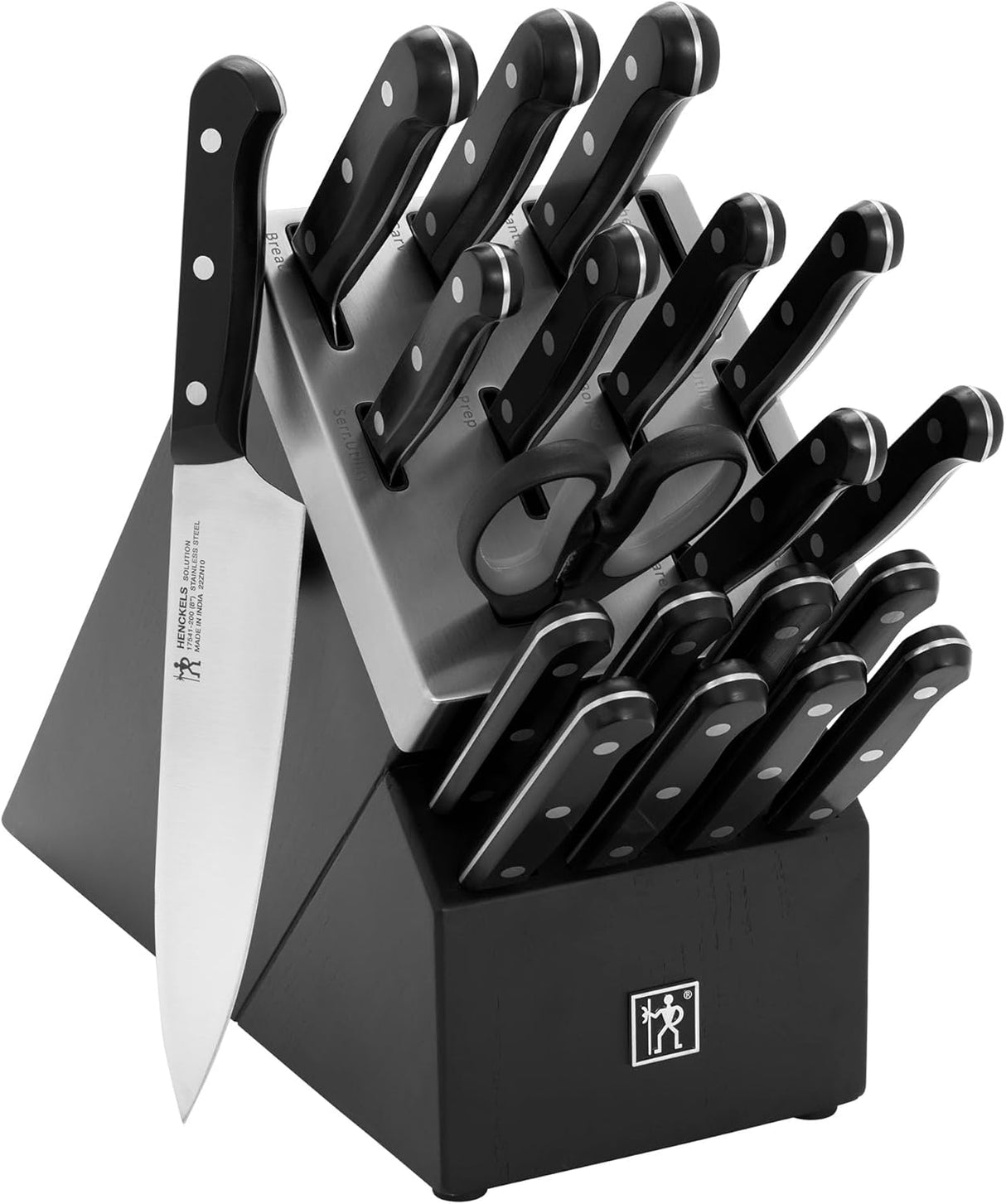 Henckels Solution 20-pc Self-Sharpening Knife Block Set - Black