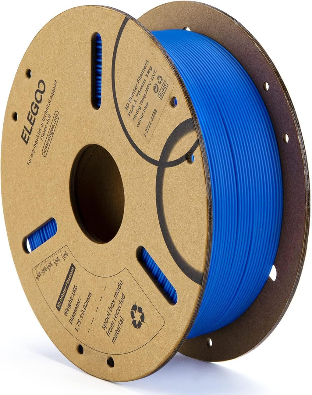 ELEGOO PLA 3D Printer Filament (Dark Blue) 1.75mm 1KG