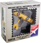 Daron Series Collectible JN-4 Jenny U.S. Air Mail Service 1/100 Die-Cast Biplane Model with Display Stand for Ages 14+