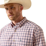ARIAT Men's Pro Series Nathan SS Shirt in Key Largo Multi Plaid - LG