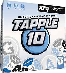 USAopoly Tapple 10 | Featuring 10 Different Games in 1 | Fast-Paced Fun Family Card Game in Portable Packaging | 1 or More Players, Ages 8+