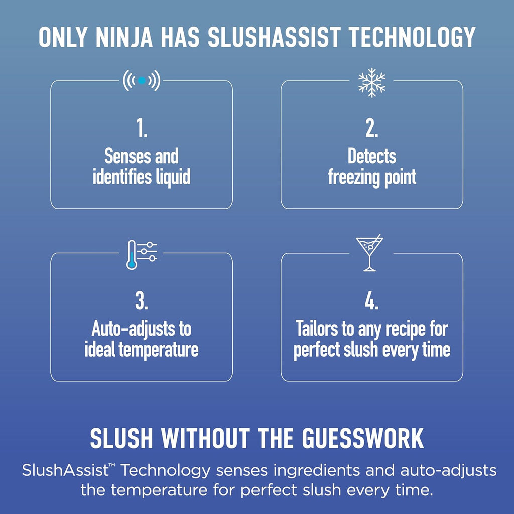 Ninja SLUSHi MAX Smart Frozen Drink Maker, 12+ Servings, Peach, FS605