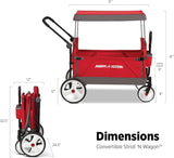 Radio Flyer Convertible Stroller Wagon for Kids - Red (Ages 1+)