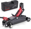 2 Ton Hydraulic Floor Jack: Portable Car Jack for Roadside Emergency, Low Profile 5.1" to 13" Lift, Heavy Duty Steel Trolley Jack for Cars Sedans & Small SUVs, Tire Change Jack, 4000 lb Capacity