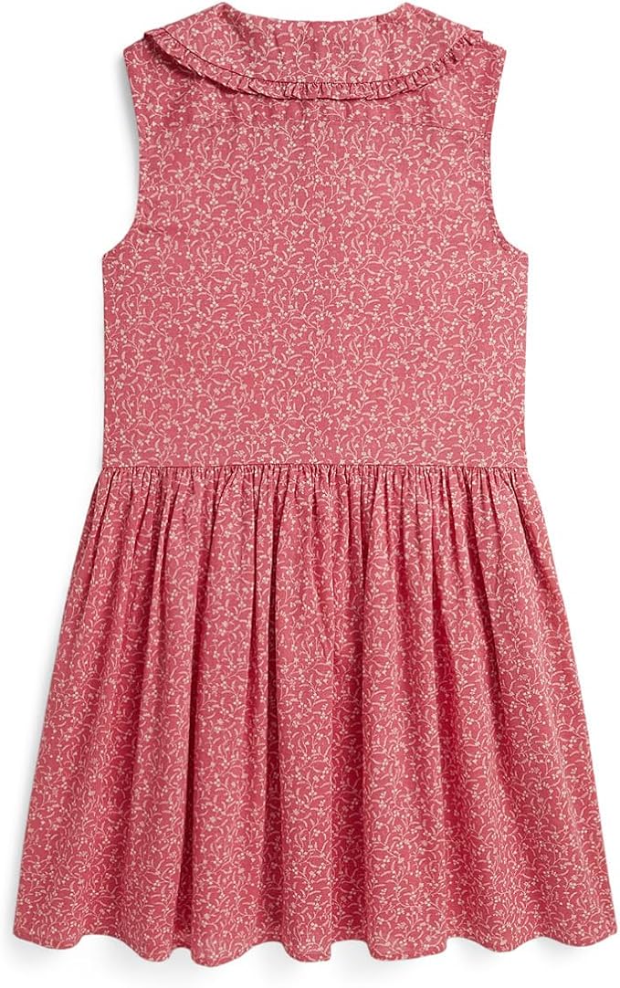 Polo Ralph Lauren Kids Floral Cotton Shirtdress (Big Kid) - Prolyn Floral Pink - Size 8