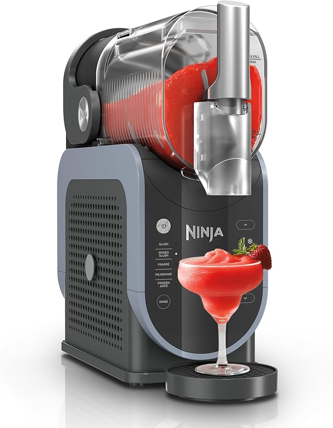 Ninja SLUSHi Professional Frozen Drink Maker with RapidChill Technology, Frozen Drink & Slushie Machine, 5 Preset Programs, Frozen Margaritas, Frappés, and More, Grey, FS301C