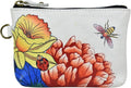 Anna by Anuschka Women's Hand Painted Leather Coin Pouch Purse - Floral Melody