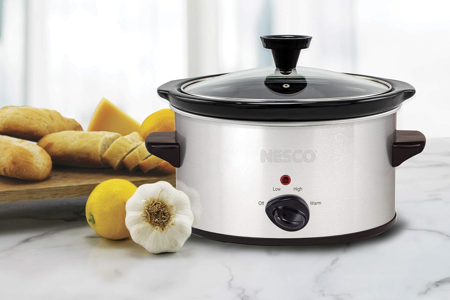 NESCO SC-150-47, Slow Cooker, 1.5 Quart, Silver 120 watts