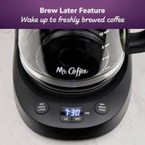 Mr. Coffee 12-Cups Automatic Drip Coffee Maker, Stainless Steel and Black