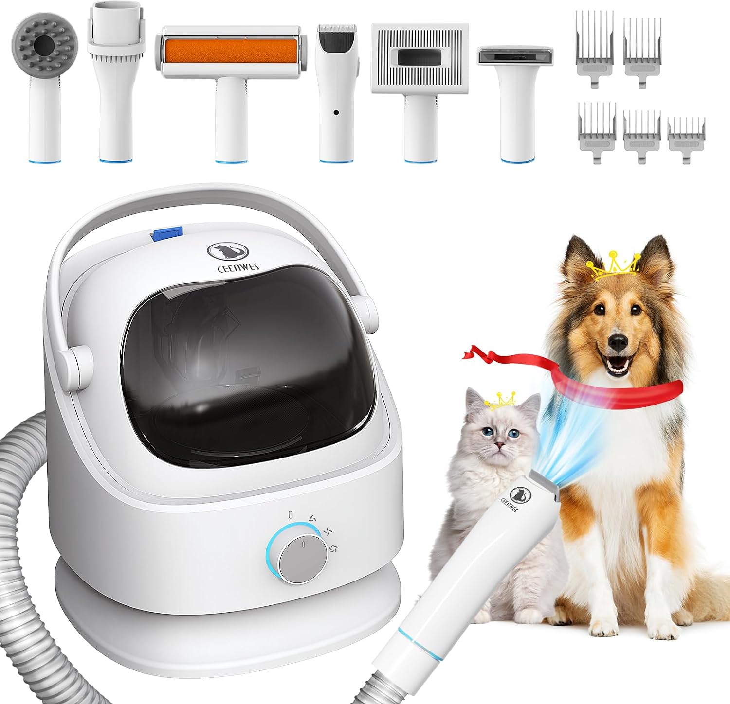 Ceenwes Astronaut 1 Pet Grooming Vacuum for Dogs/Cats 3L Large Capacity for Middle/Large Dog