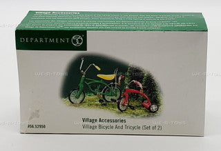 Department 56 Bicycle and Tricycle Set of 2 Village Accessories 52950 NEW