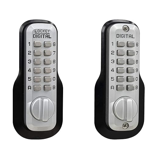 Lockey M-210-MG-DC-EZ Mechanical Keyless Deadbolt Ez Mount Plate Double Sided Combination Lock