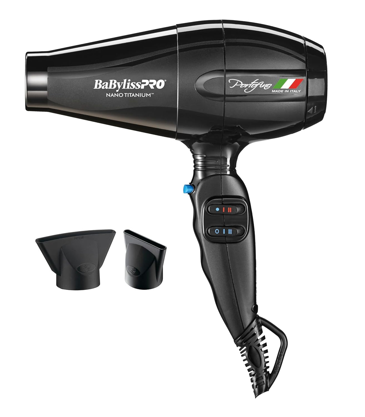 BaBylissPRO Hair Dryer, Nano Titanium Portofino 2000-Watt Blow Dryer, Hair Styling & Appliances, Black, BPOR1 (NEW, OPEN BOX) *DAMAGED BOX*