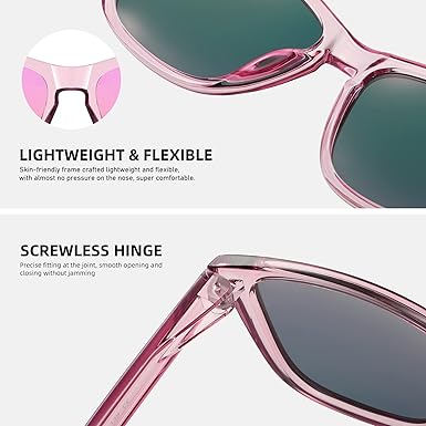 fozono Polarized Sunglasses for Women Men Classic Retro Square Trendy Fashion Driving Shades UV400 Protection Sunnies (NEW, OPEN BOX)