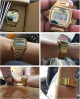 Digital Sports Watch Men's Women Water-Resistant Outdoor Gold 1123 (OPEN BOX)