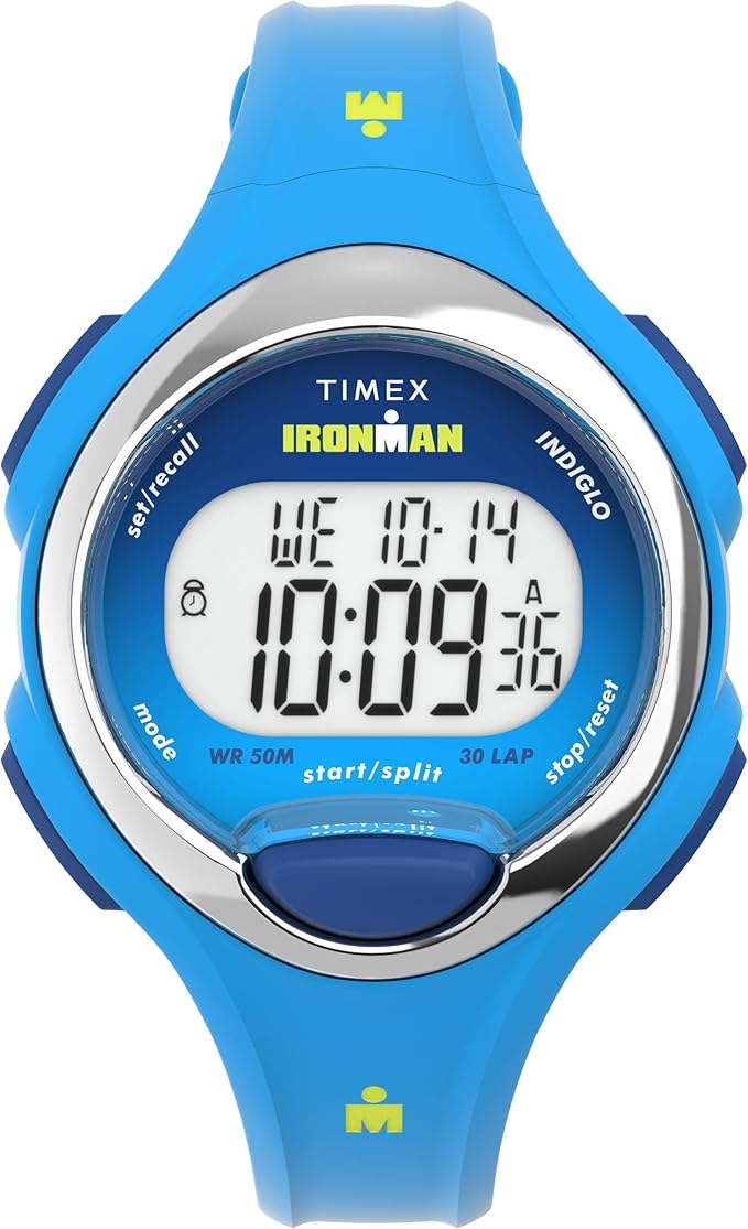 Timex Women's Ironman Essential 30 34mm Watch - Blue Strap Digital Dial Blue Case (USED, OPEN BOX)