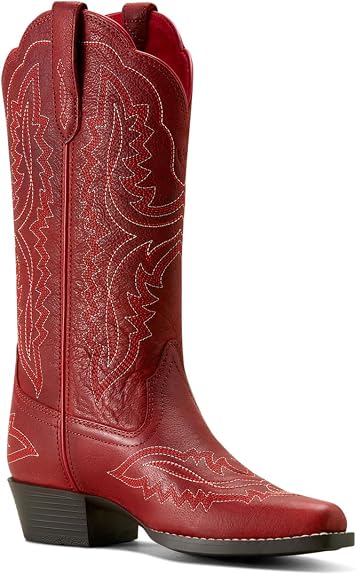 ARIAT Kid's Casanova D Toe Western Boots in Chili Red - 5.5MED