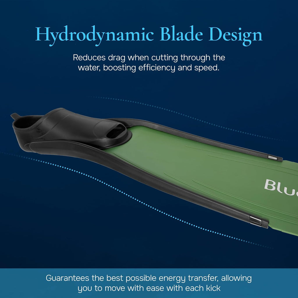 Blue Reef Freediving Fins Army Green 36/38