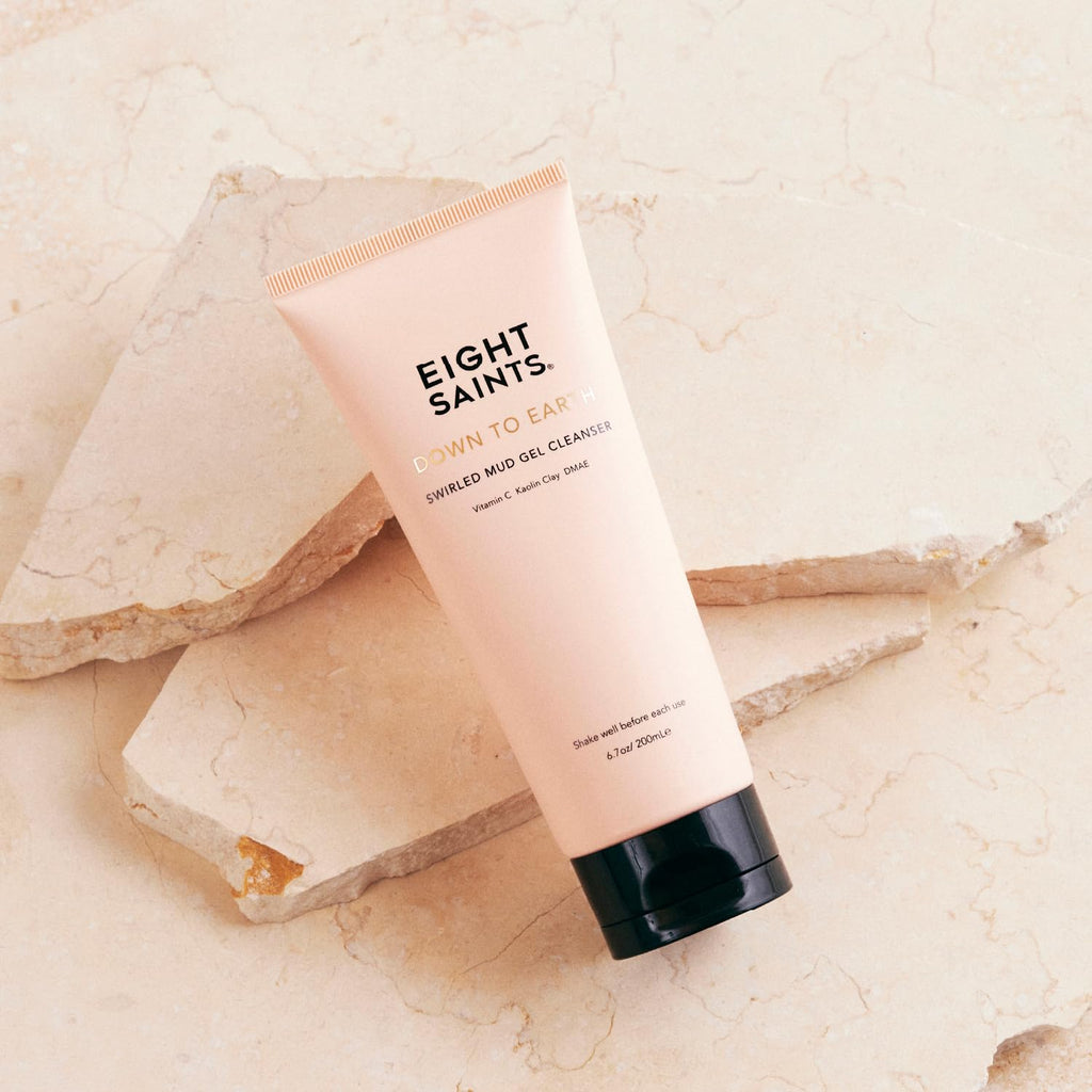 Eight Saints Down To Earth Mud Gel Face Wash, Gentle & Effective Anti Aging Cleanser , 6.7 Fl. Oz.