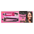 Hot Beauty Ceramic High Heat Level Flat Irons 2-in-1 Value Pack 1" and Mini 1/2" with Free Travel Pouch