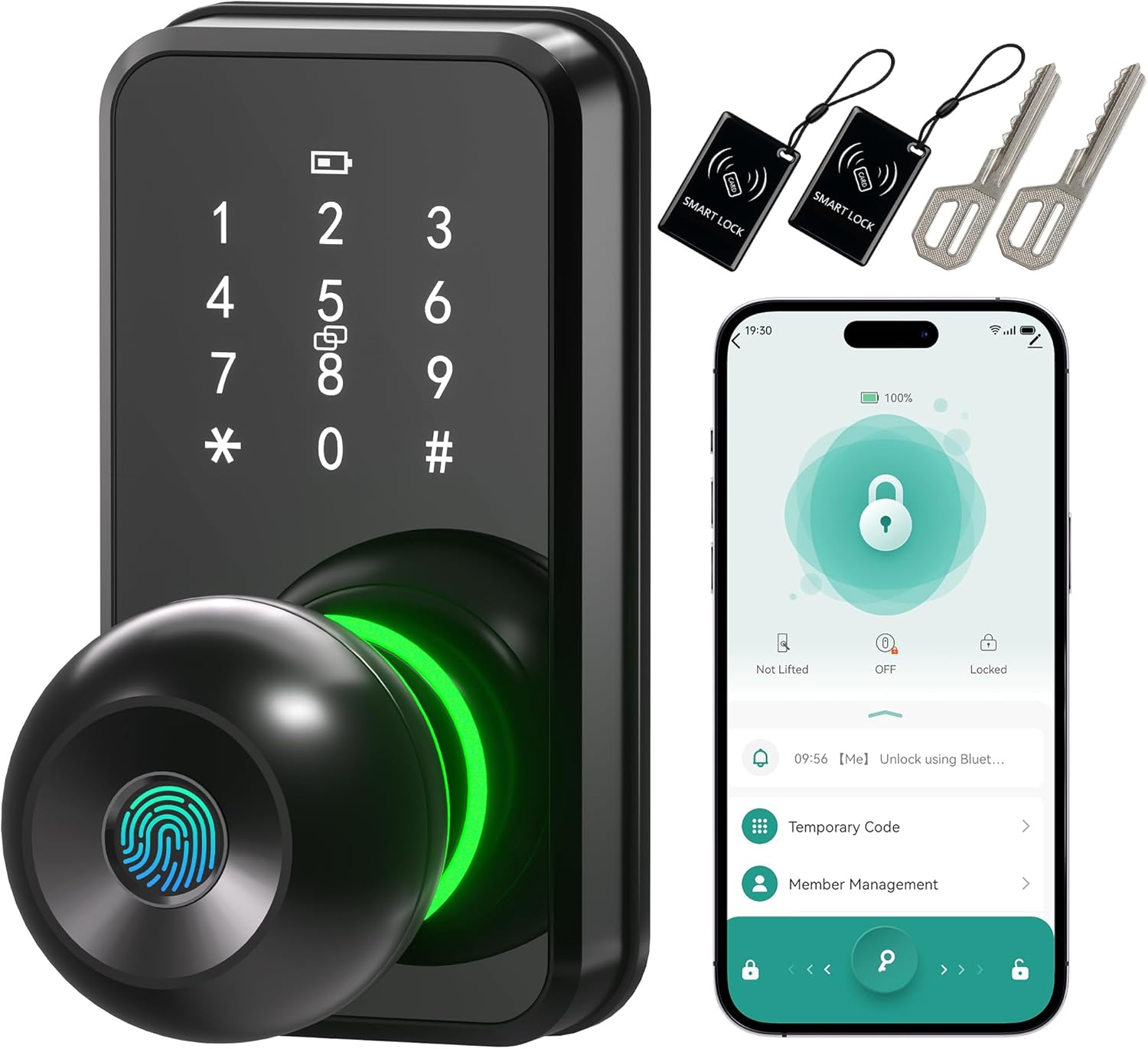 LinkThai Keyless Entry Fingerprint Lock with Touchscreen Keypad