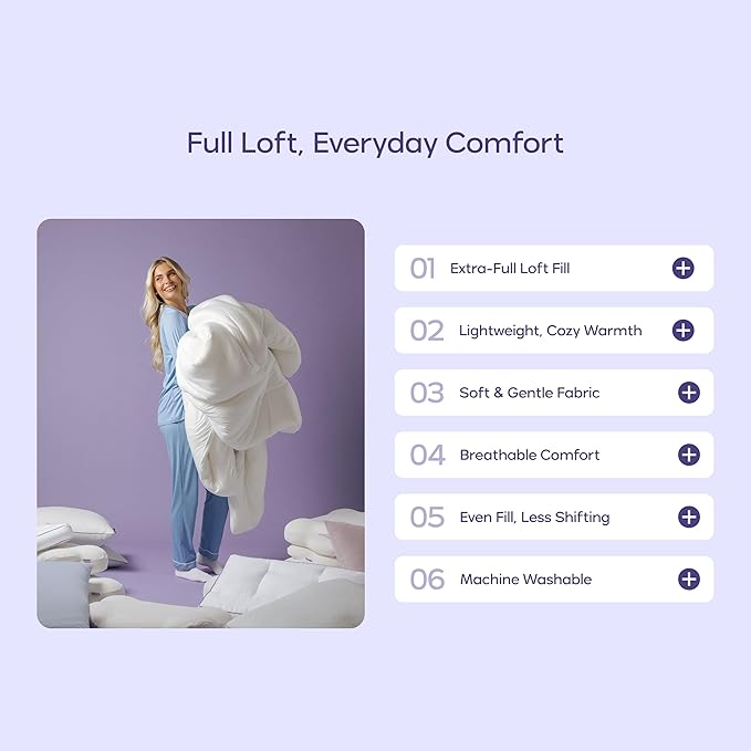 Mellow Marshmellow Comforter/Duvet Insert - White - King/Cal King