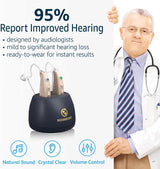 Ear Centric Easy Charge Rechargeable Hearing Aids (Pair) for Seniors, (NEW, OPEN BOX)