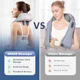 Neck Massager with Heat, Cordless Deep Tissue 4D Expert Kneading Massage, - Gray (NEW, OPEN BOX)