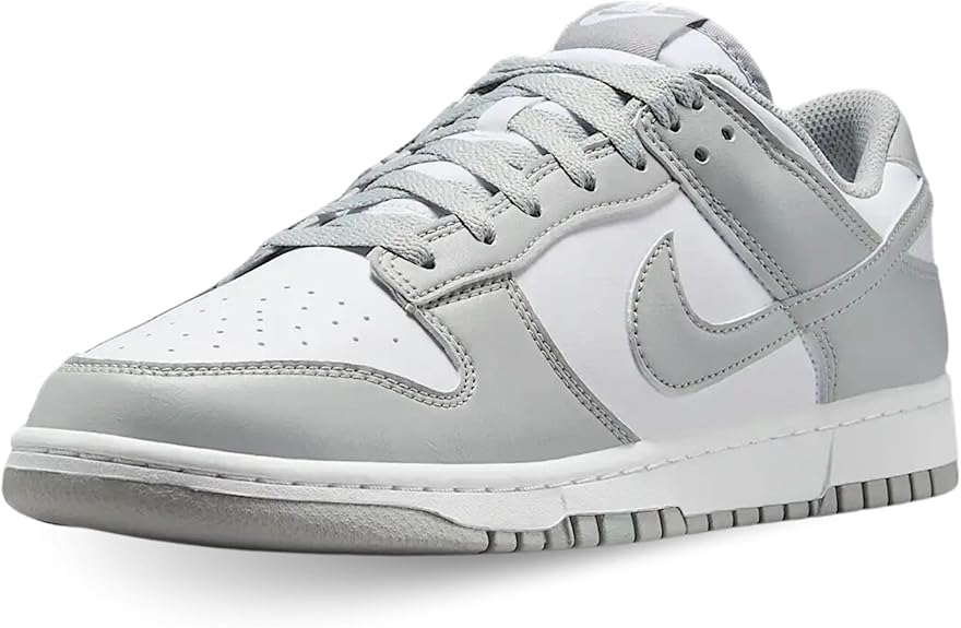 Nike Men's Dunk Low Retro (White , Light Smoke Grey - Size 9)