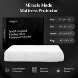Miracle Made Mattress Protector – Silver-Infused Cotton Fabric – Water-Resistant, Thermoregulating Cover for Sensitive Skin