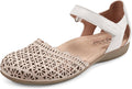 Earth Braly Leather Adjustable Perforated Fisherman Sandals 7M Ivory