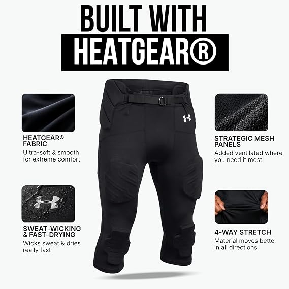 UNDER ARMOUR - Youth Game Day Armour Integrated Football Pant - YXL - Black