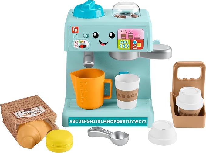 Fisher-Price Toddler Toy Laugh & Learn Coffee Café Musical Playset with Educational Songs