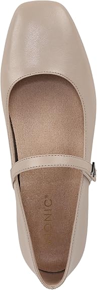 VIONIC Women's Alameda Leather Mary Jane Shoes in Oatmeal - 5M