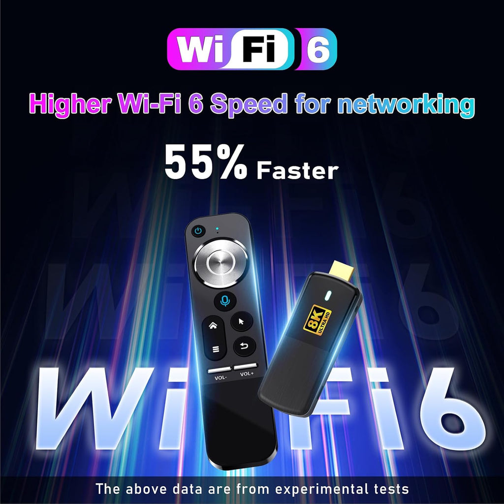 H96 Max M3 Android 13.0 TV Stick - Up to 4KUHD Streaming Device with Voice Remote