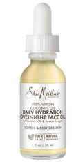 SheaMoisture Overnight Face Oil for All Skin Types 100% Virgin Coconut Oil for Daily Hydration 1 oz