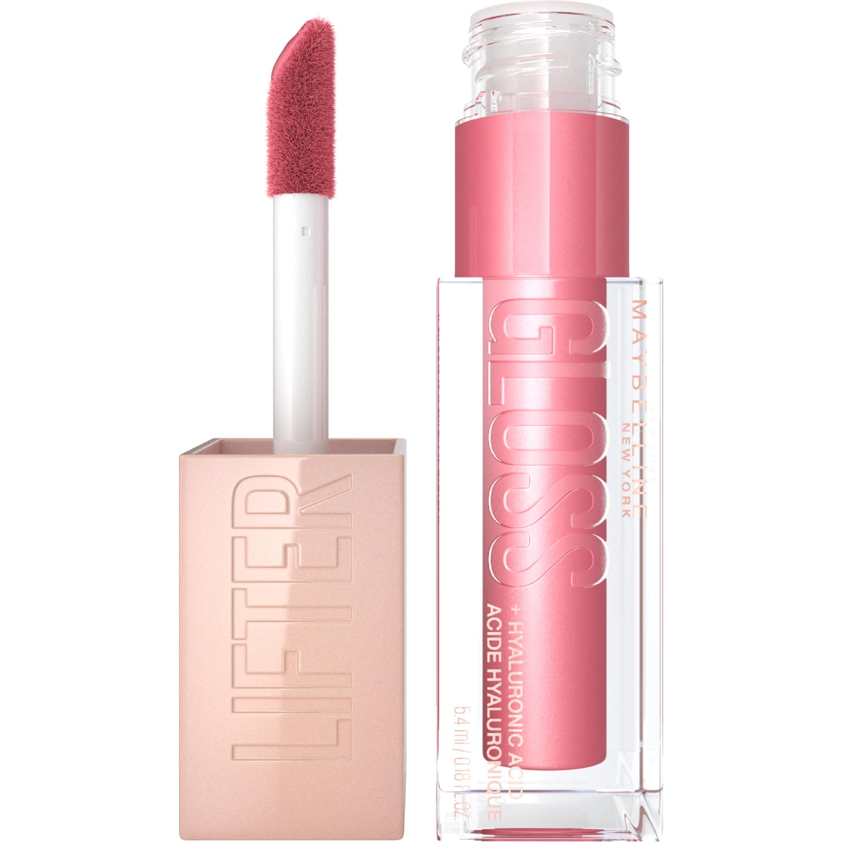 Maybelline Lifter Gloss, Hydrating Lip Gloss with Hyaluronic Acid (005 Petal)