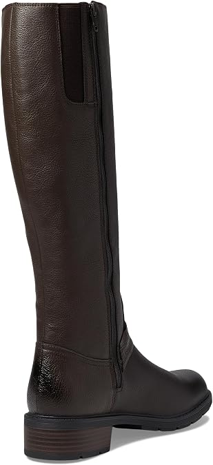 Clarks Hearth Rae Boots for Women - Dark Brown Leather - Size 6.5 M