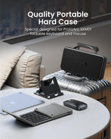 ProtoArc Foldable Keyboard and Mouse, XKM01 - Compatible with Laptop iPad Tablet - Black Gray