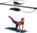 Gaiam Restore Pilates Bar Reformer Kit - Home Fitness Equipment for Total Body Workout - Includes Bar, Two 30-Inch Resistance Band Cords with Attached Foot Strap Loops - Exercise Guide Included