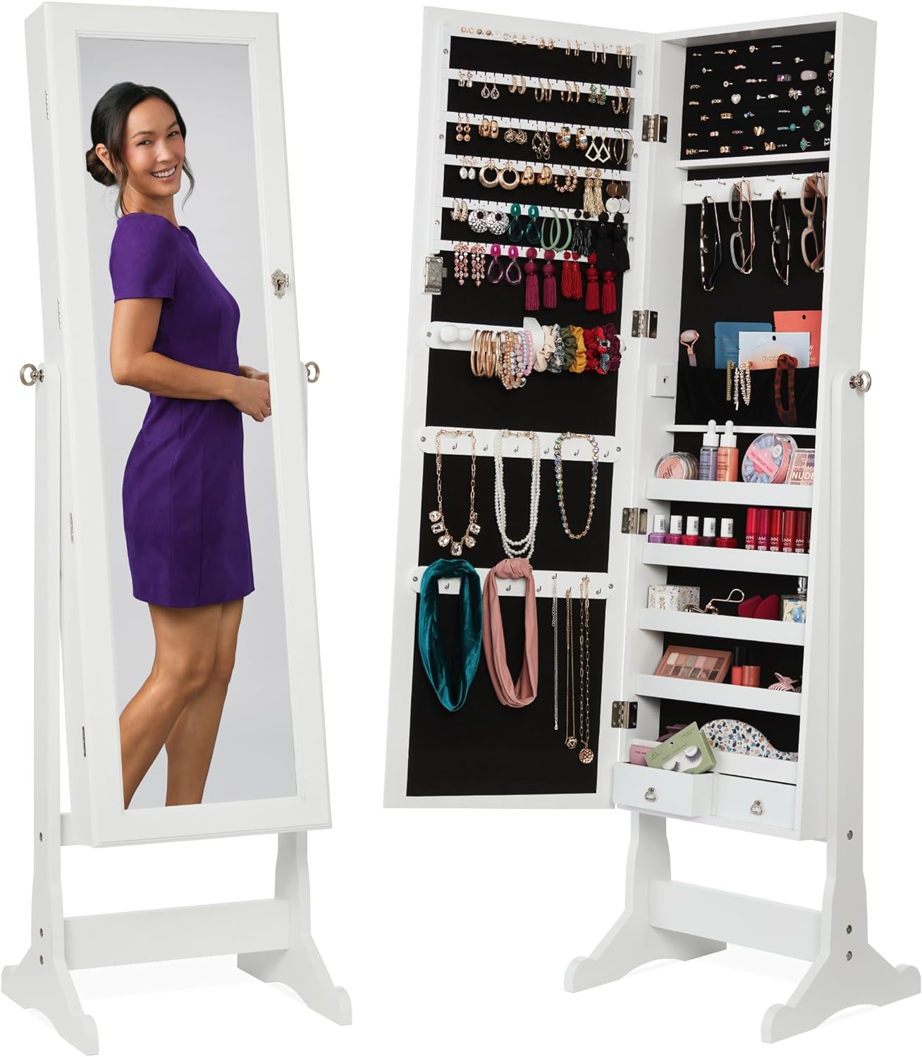 Full Length Freestanding Jewelry Mirror