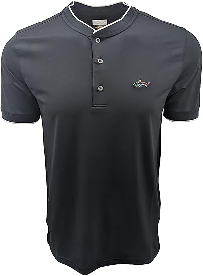 Greg Norman Casual Henley Style Short Sleeve Shirts (G7XLK385)