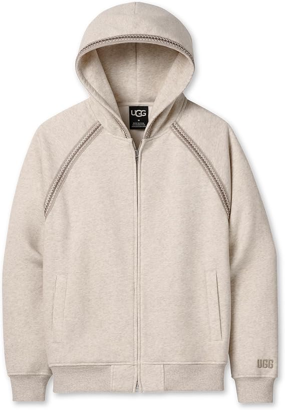UGG Men's Tasman Full-zip Jacket , Color : Caribou Heather (Size: Large)