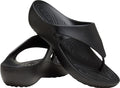 CROCS Women's Kadee Wedge Lightweight Platform FlipFlop Sandals - Black - 8
