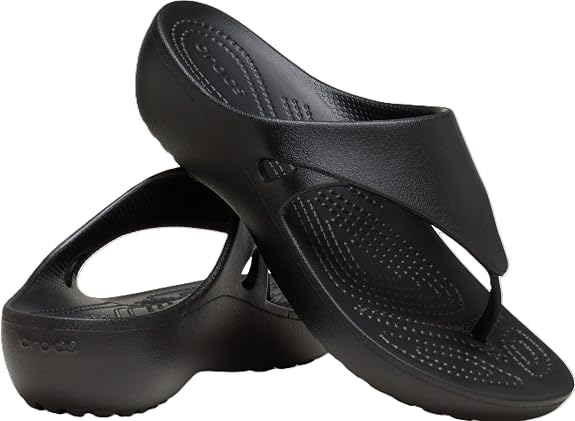 CROCS Women's Kadee Wedge Lightweight Platform FlipFlop Sandals - Black - 8
