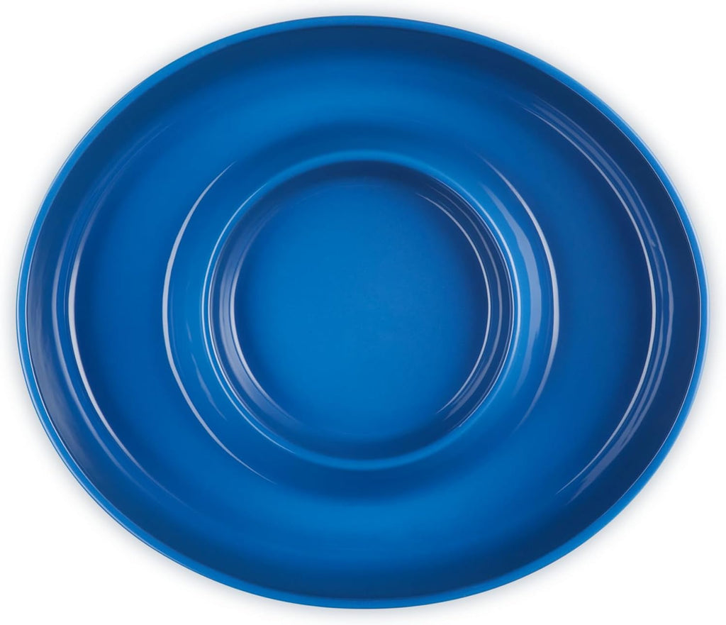 Le Creuset Stoneware Signature Oval Chip and Dip Platter, 13", Marseille