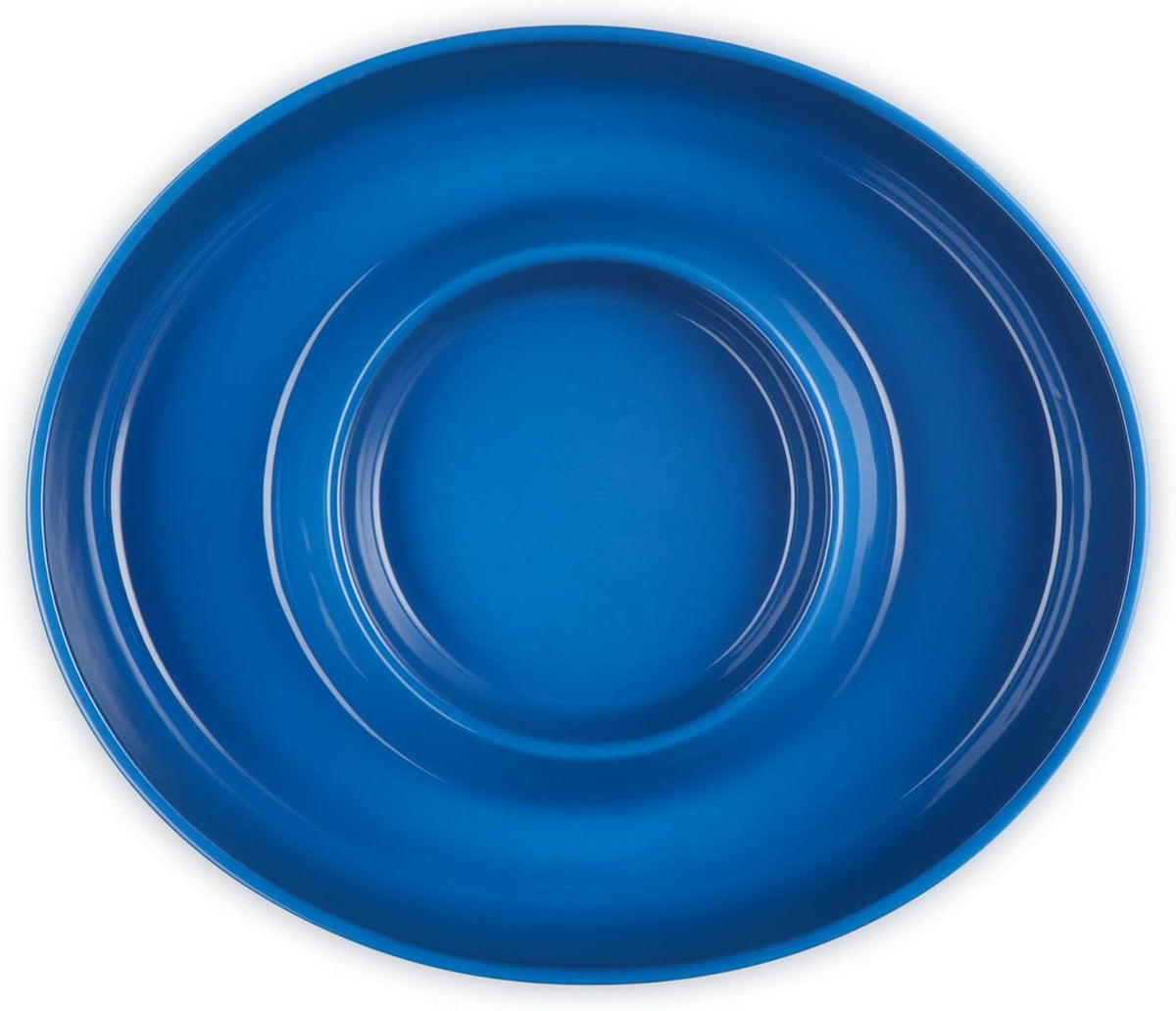 Le Creuset Stoneware Signature Oval Chip and Dip Platter, 13", Marseille