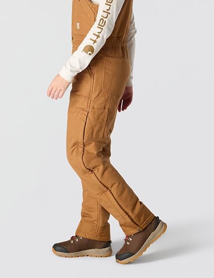 Carhartt Women's Loose Fit Washed Duck Insulated Biberall - Large