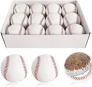 Baisidiwei 12 Pack Standard Size Adult Baseballs Unmarked & Leather Covered Training Ball Practice Baseball for Kids $52.99  (NEW, OPEN BOX)( IN REPLACEMENT BOX)